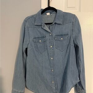 GAP Light Blue Denim Button Down Shirt